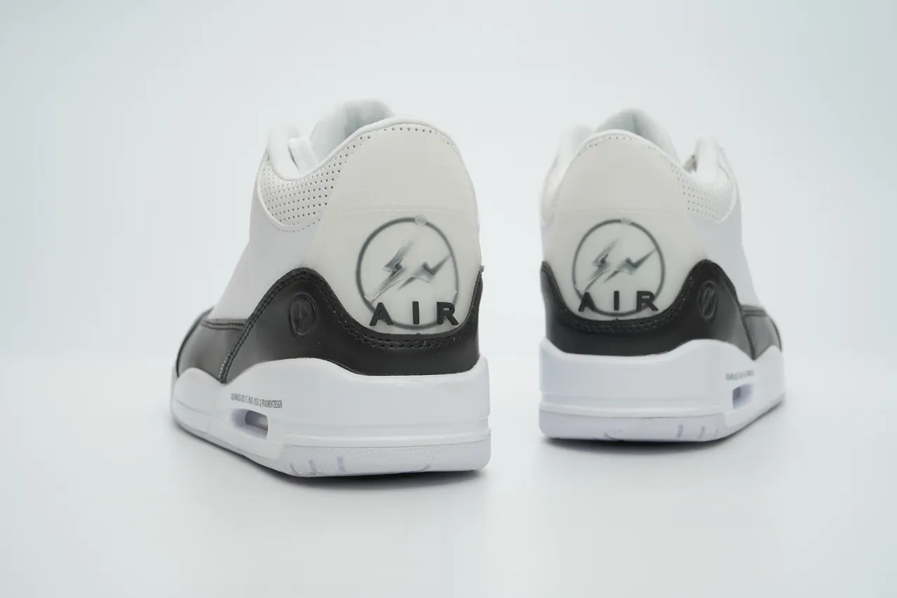Air Jordan 3 Fragment Design White Black Basketball Shoes 8