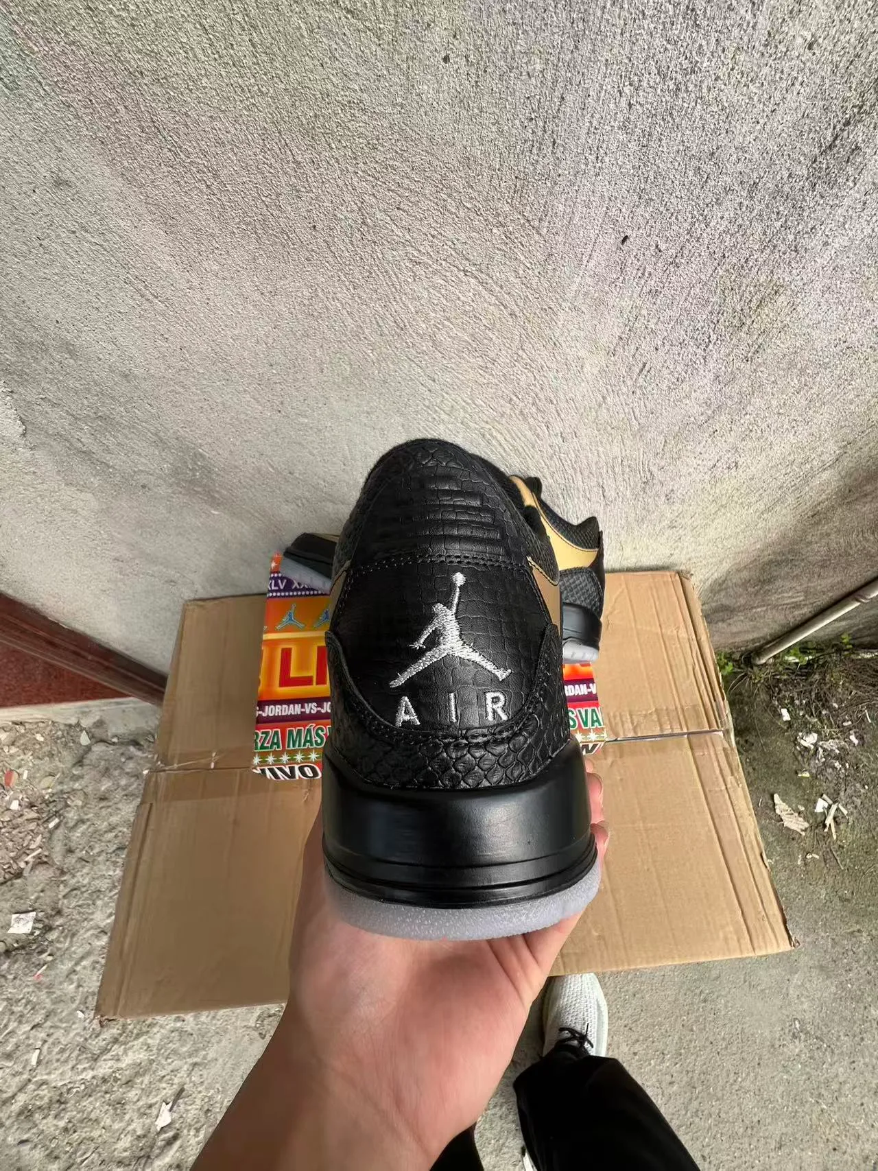 Air Jordan 3 Gold and Black Elephant Print Basketball Shoes 8
