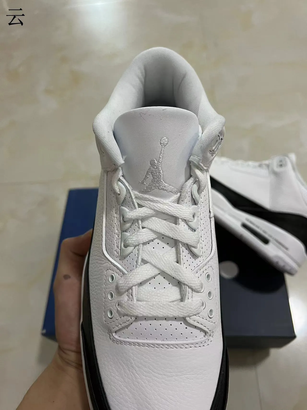 Air Jordan 3 White Black Basketball Shoes 8