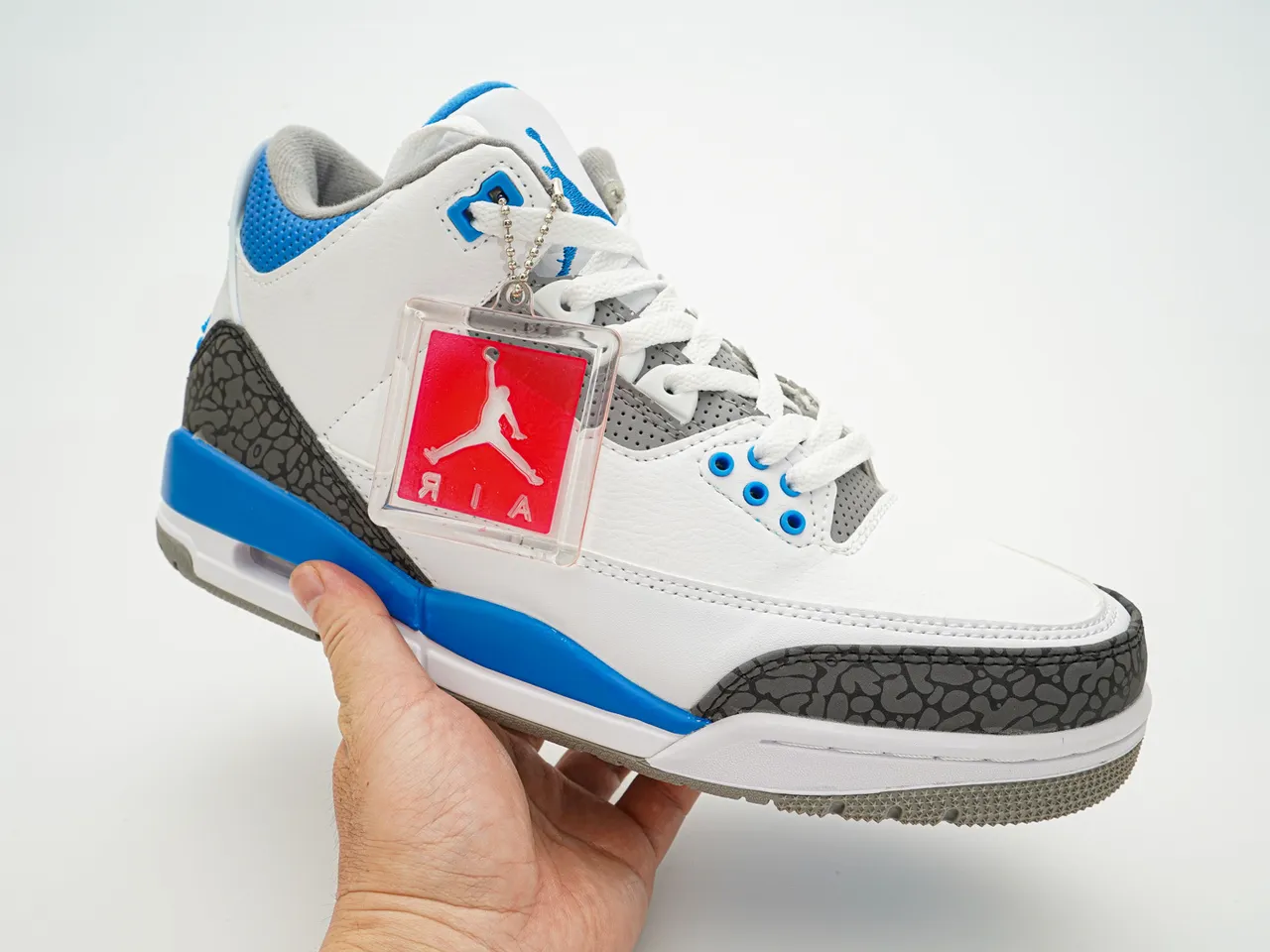 Air Jordan 3 White Cement Blue Basketball Shoes 3