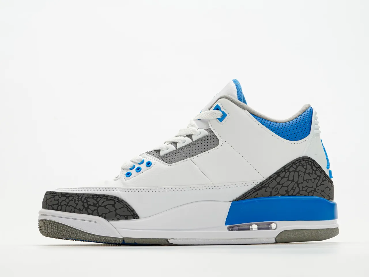 Air Jordan 3 White Cement Blue Basketball Shoes 9