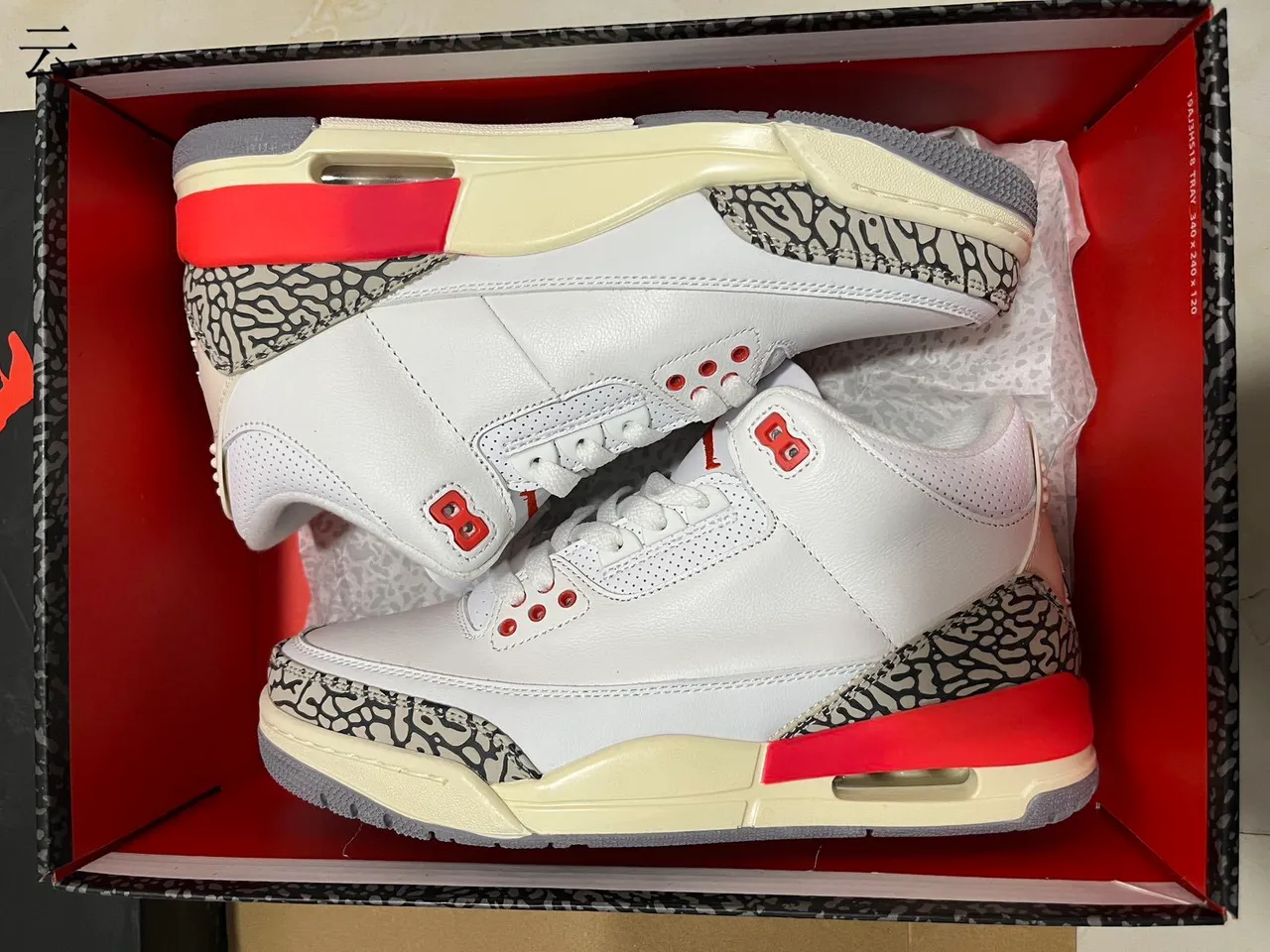 Air Jordan 3 White Cement Red Basketball Shoes 11