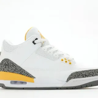 Air Jordan 3 White Cement Yellow Basketball Shoes