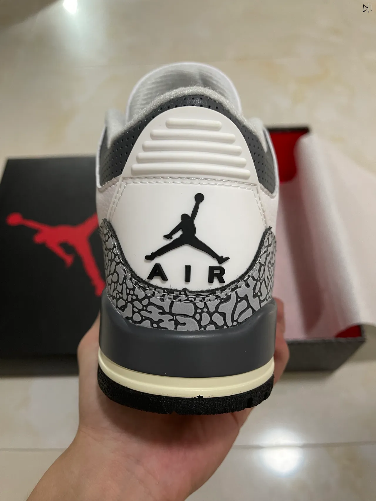 Zapatillas de baloncesto Air Jordan 3 con estampado de elefante blanco 7