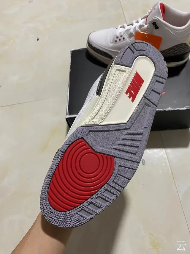 Air Jordan 3 White Elephant Print Basketball Shoes 5