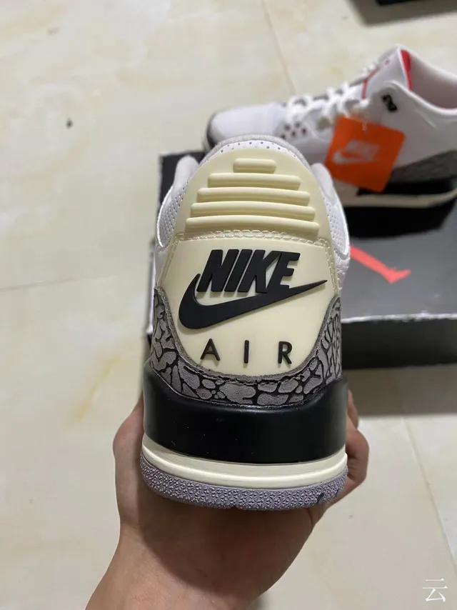 Air Jordan 3 White Elephant Print Basketball Shoes 6