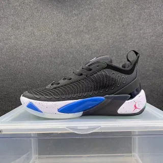 Air Jordan 37 Black Blue Knit Upper Sculpted Midsole Basketball Shoes
