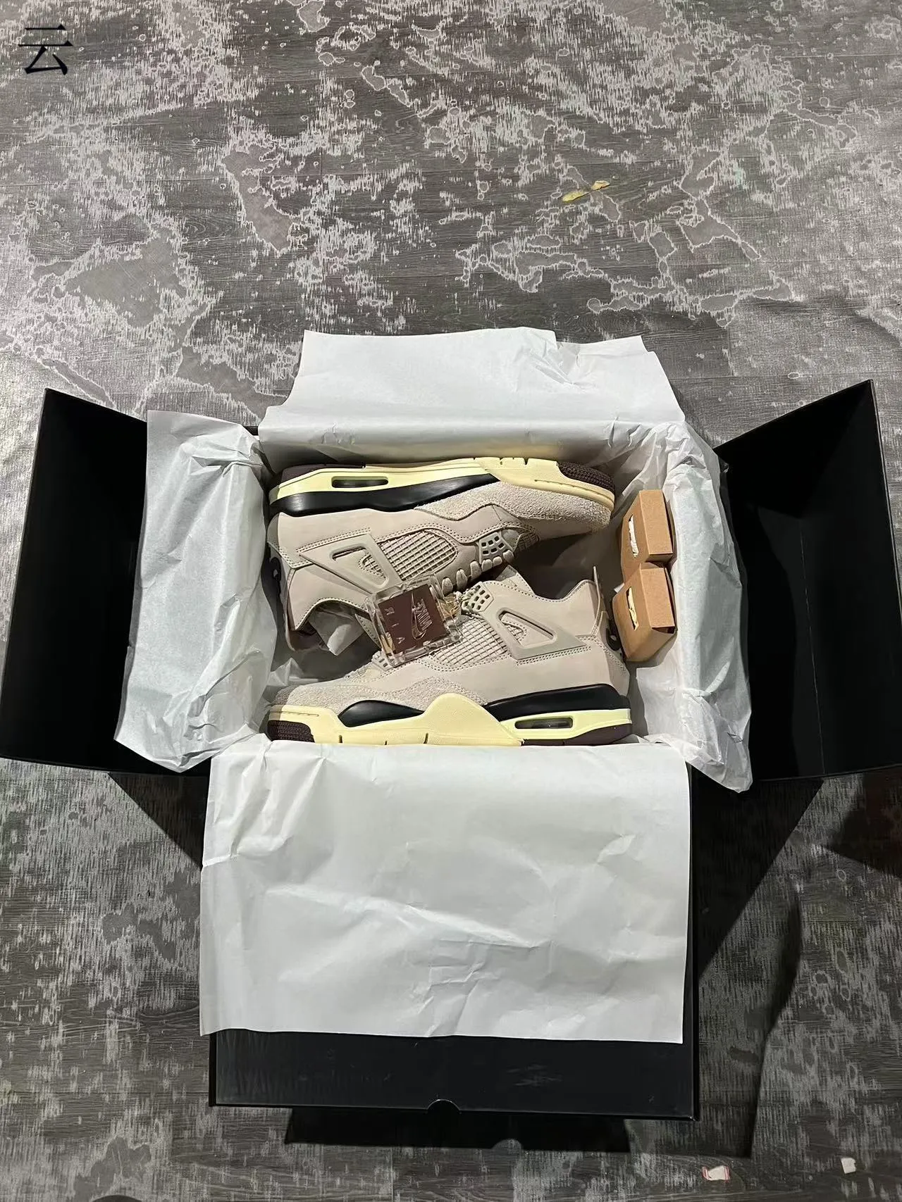Air Jordan 4 Beige Cream Black Basketball Shoes 10