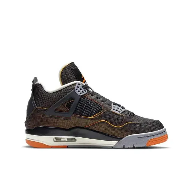 Air Jordan 4 Black Orange Basketball Shoes 6
