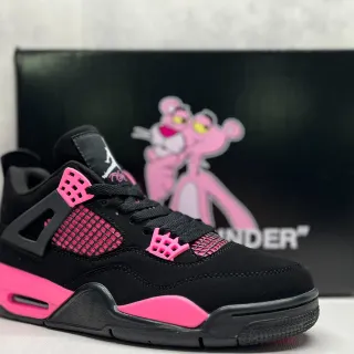 Air Jordan 4 Black Pink Panther Basketball Shoes