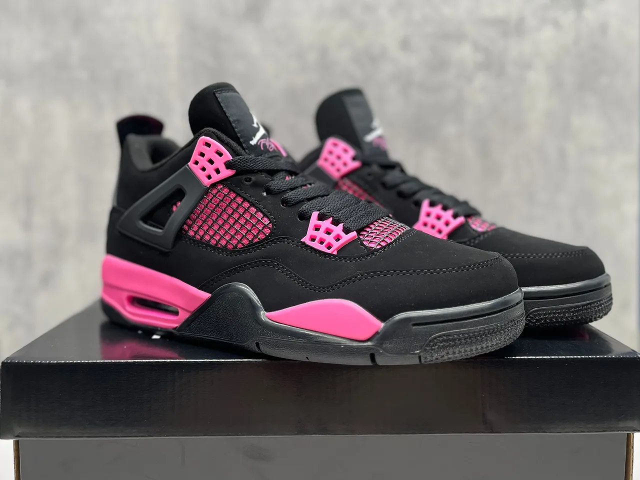 Air Jordan 4 Black Pink Panther Basketball Shoes 4