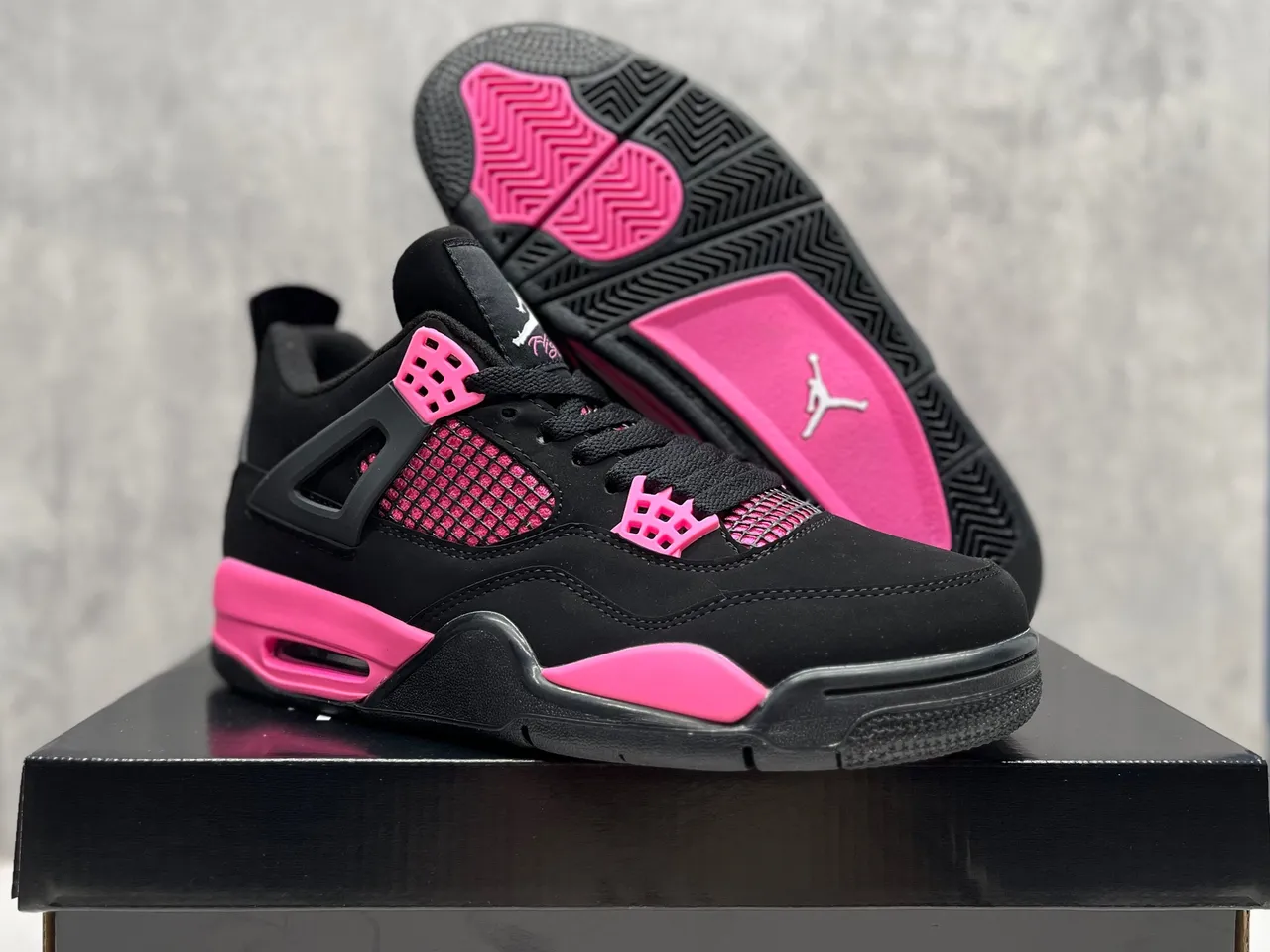 Air Jordan 4 Black Pink Panther Basketball Shoes 5