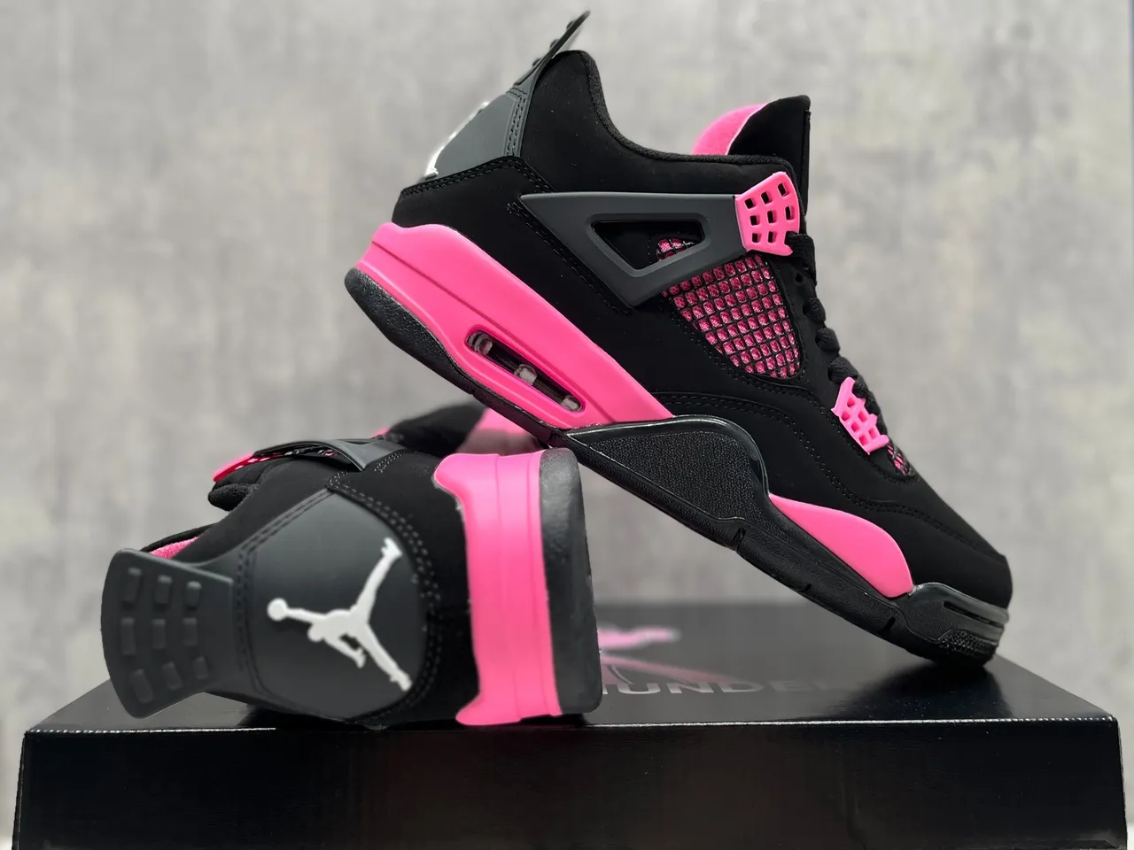 Air Jordan 4 Black Pink Panther Basketball Shoes 6