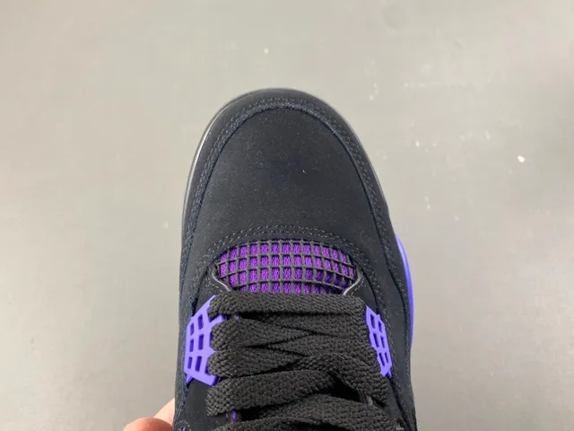 Air Jordan 4 Black Purple Basketball Shoes 5