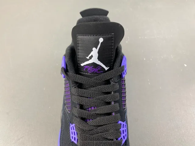 Air Jordan 4 Black Purple Basketball Shoes 6