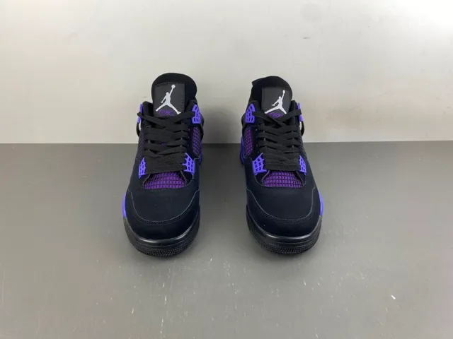 Air Jordan 4 Black Purple Basketball Shoes 11