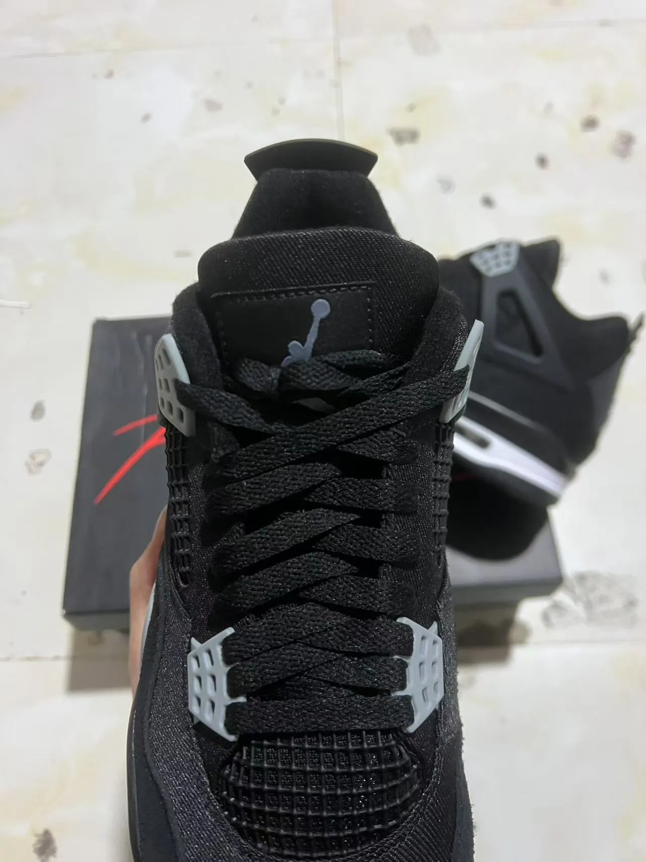 Air Jordan 4 Black White Cool Gray Basketball Shoes 4