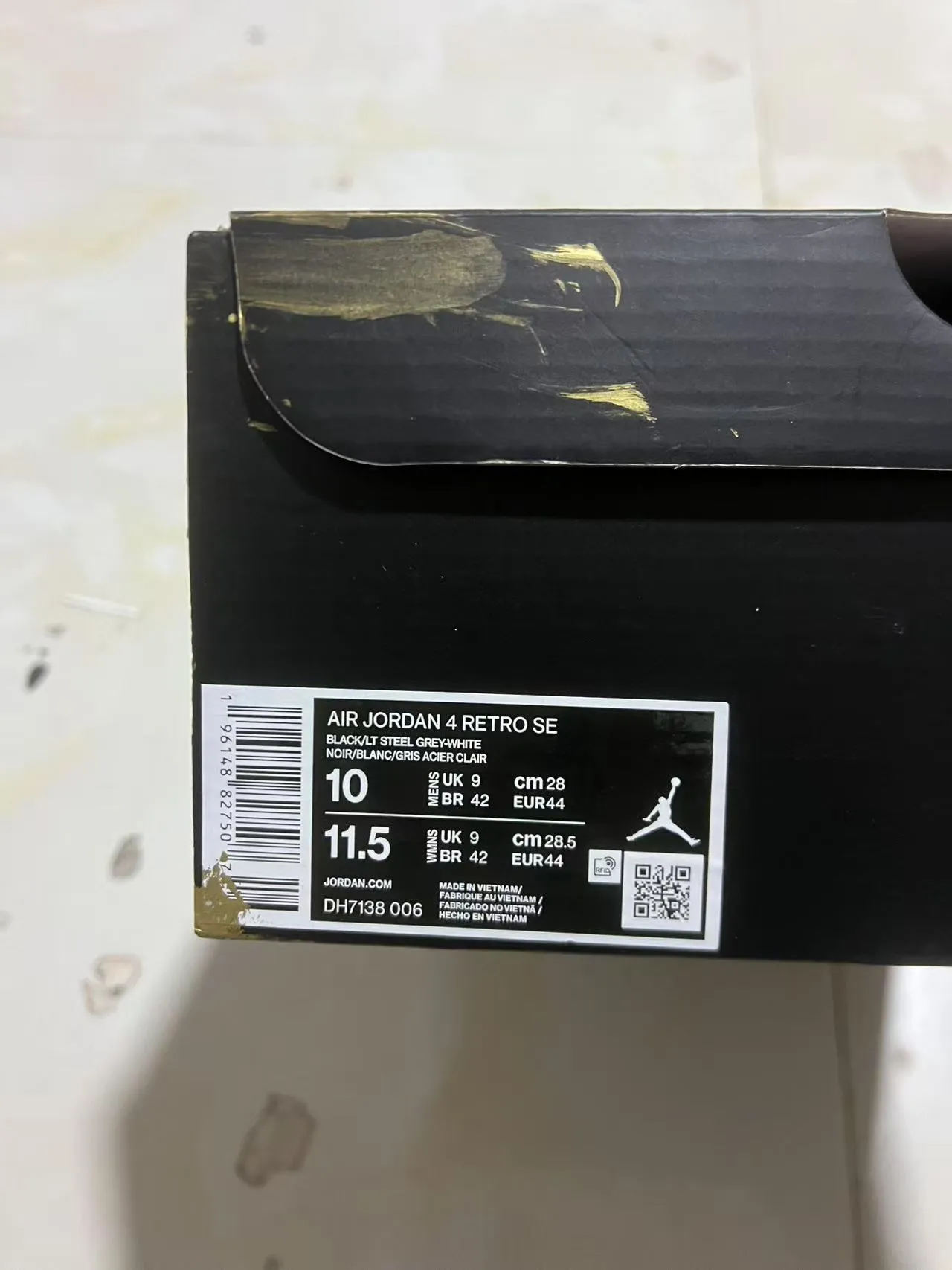 Air Jordan 4 Black White Cool Gray Basketball Shoes 10