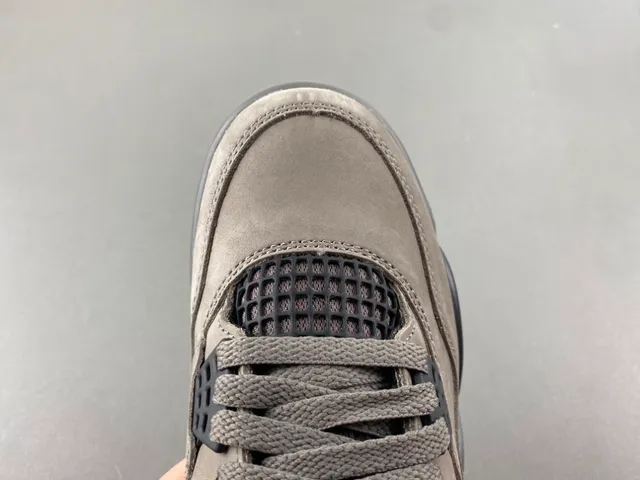 Air Jordan 4 Gray Black Suede Basketball Shoes 5