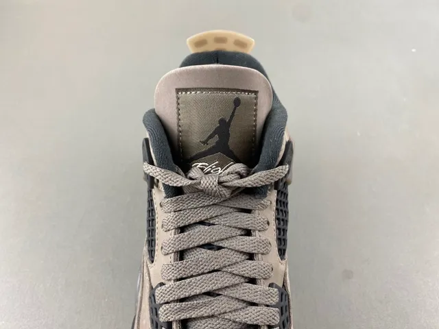 Air Jordan 4 Gray Black Suede Basketball Shoes 6