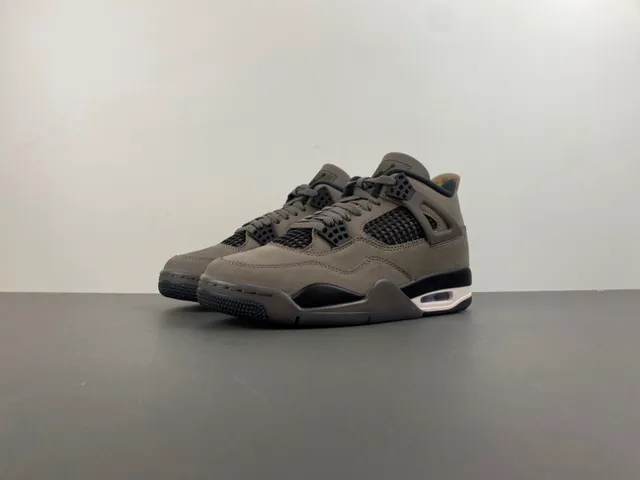 Air Jordan 4 Gray Black Suede Basketball Shoes 10