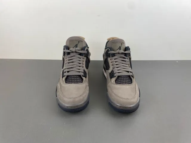 Air Jordan 4 Gray Black Suede Basketball Shoes 11