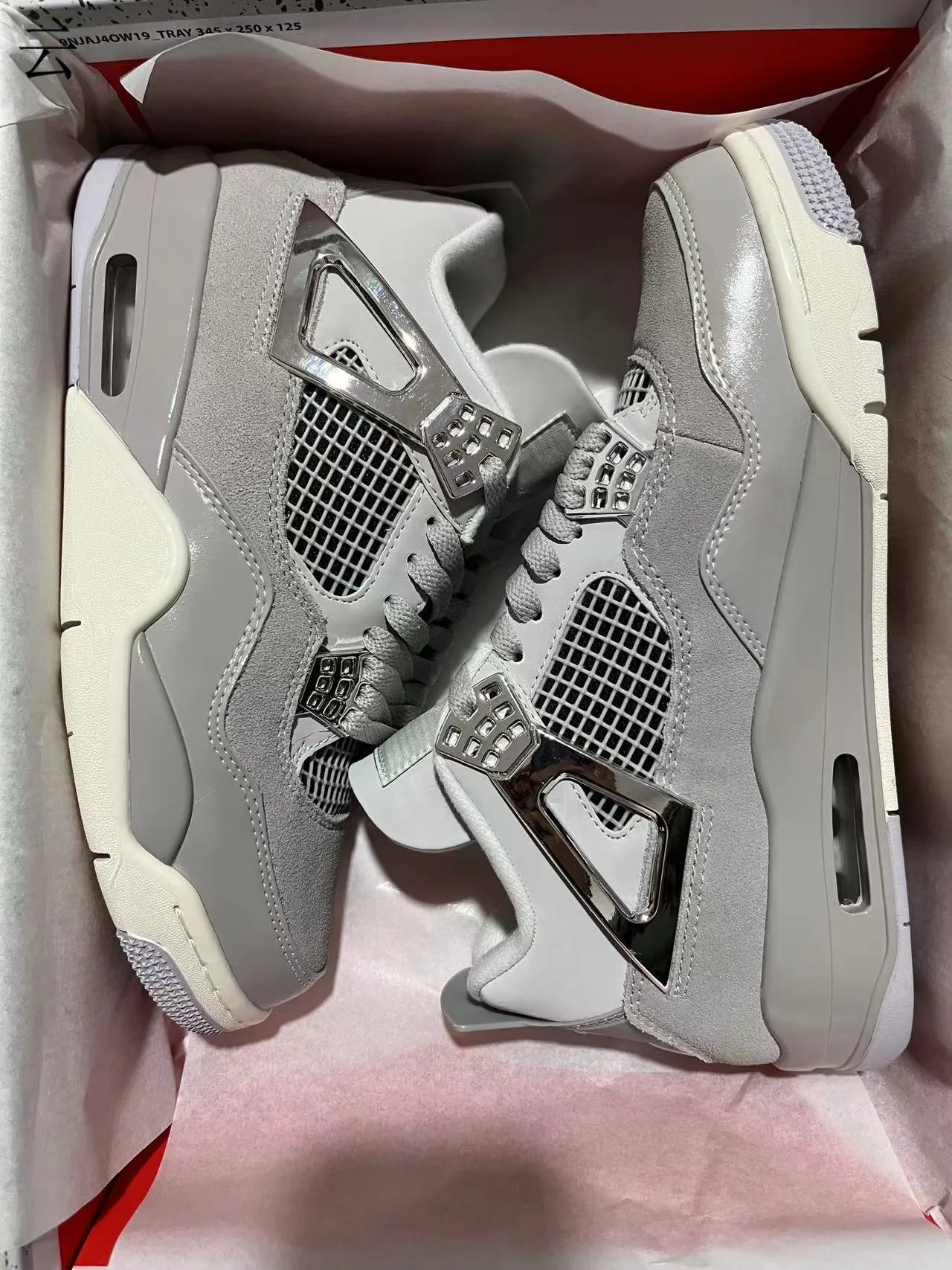 Air Jordan 4 Gray Suede and Synthetic High-Top Basketball Shoes 9