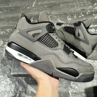Air Jordan 4 Gray Suede Black Cage Basketball Shoes