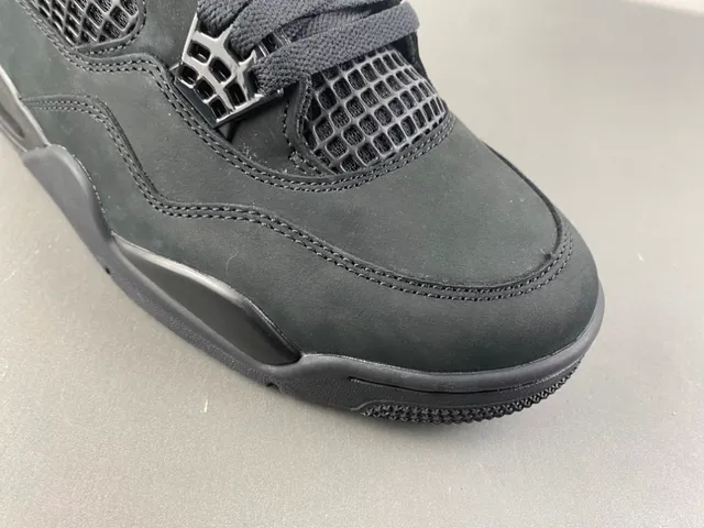 Air Jordan 4 Monochromatic Black Basketball Shoes 2