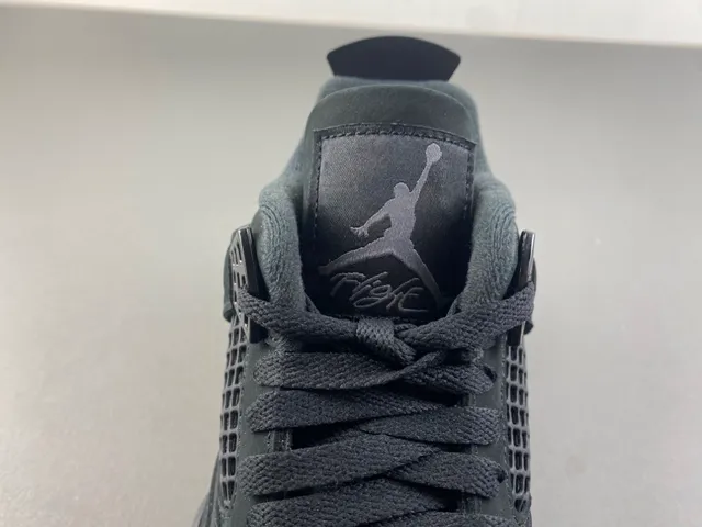 Air Jordan 4 Monochromatic Black Basketball Shoes 6