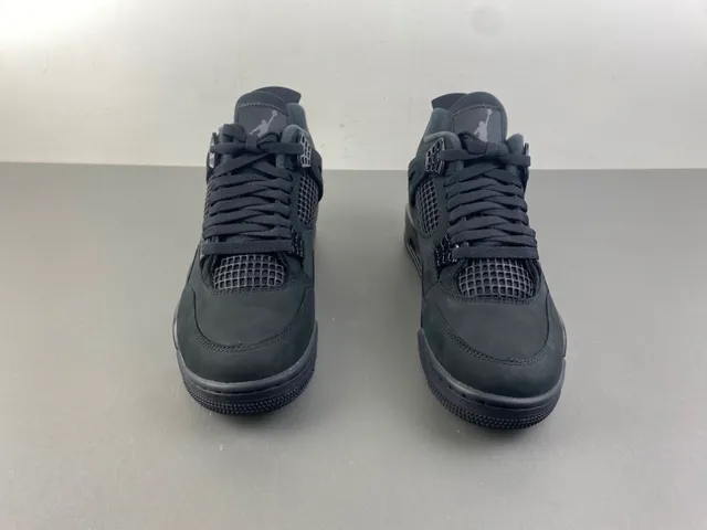 Air Jordan 4 Monochromatic Black Basketball Shoes 10