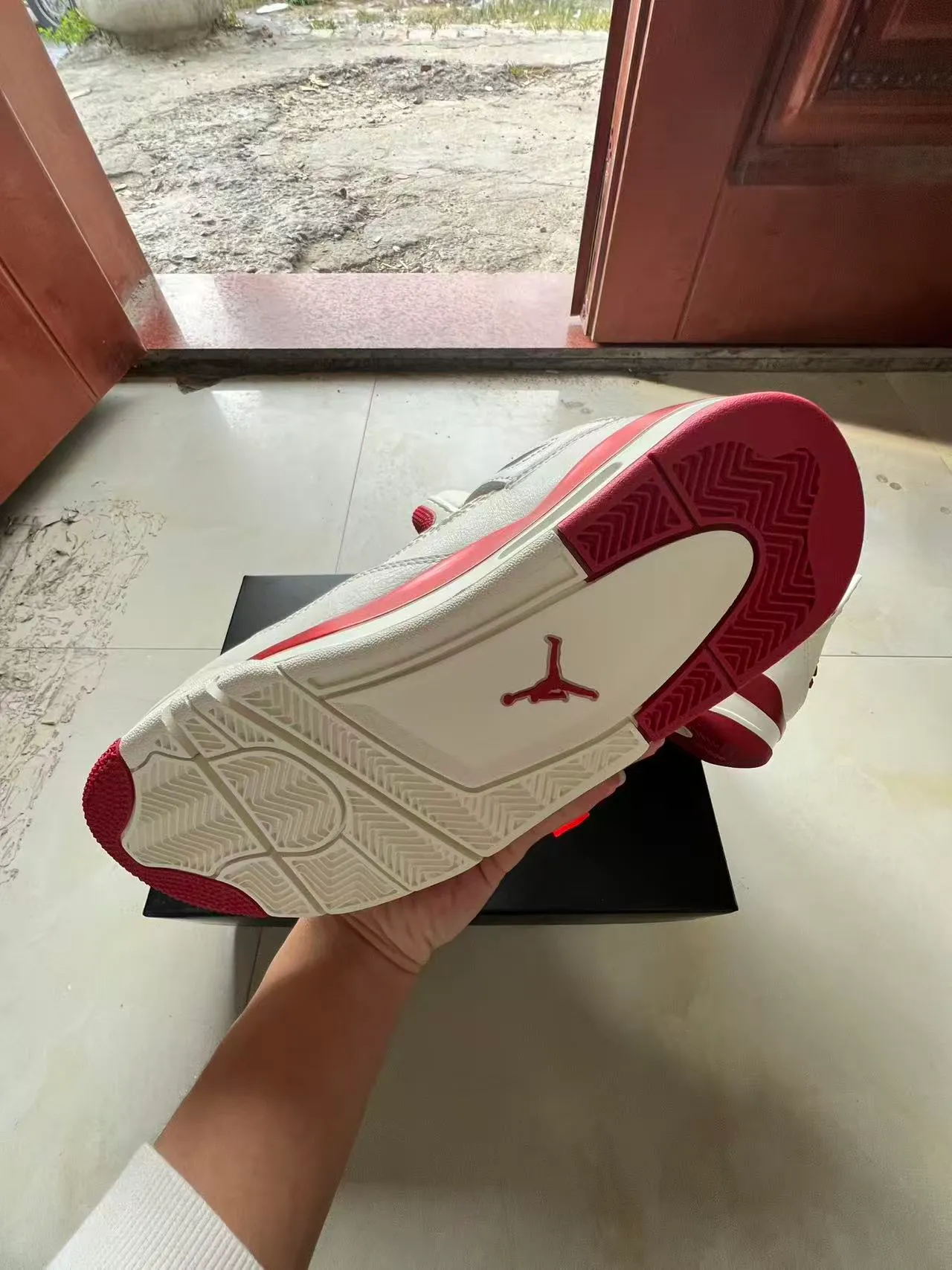 Air Jordan 4 Off-White Red Basketball Shoes 6