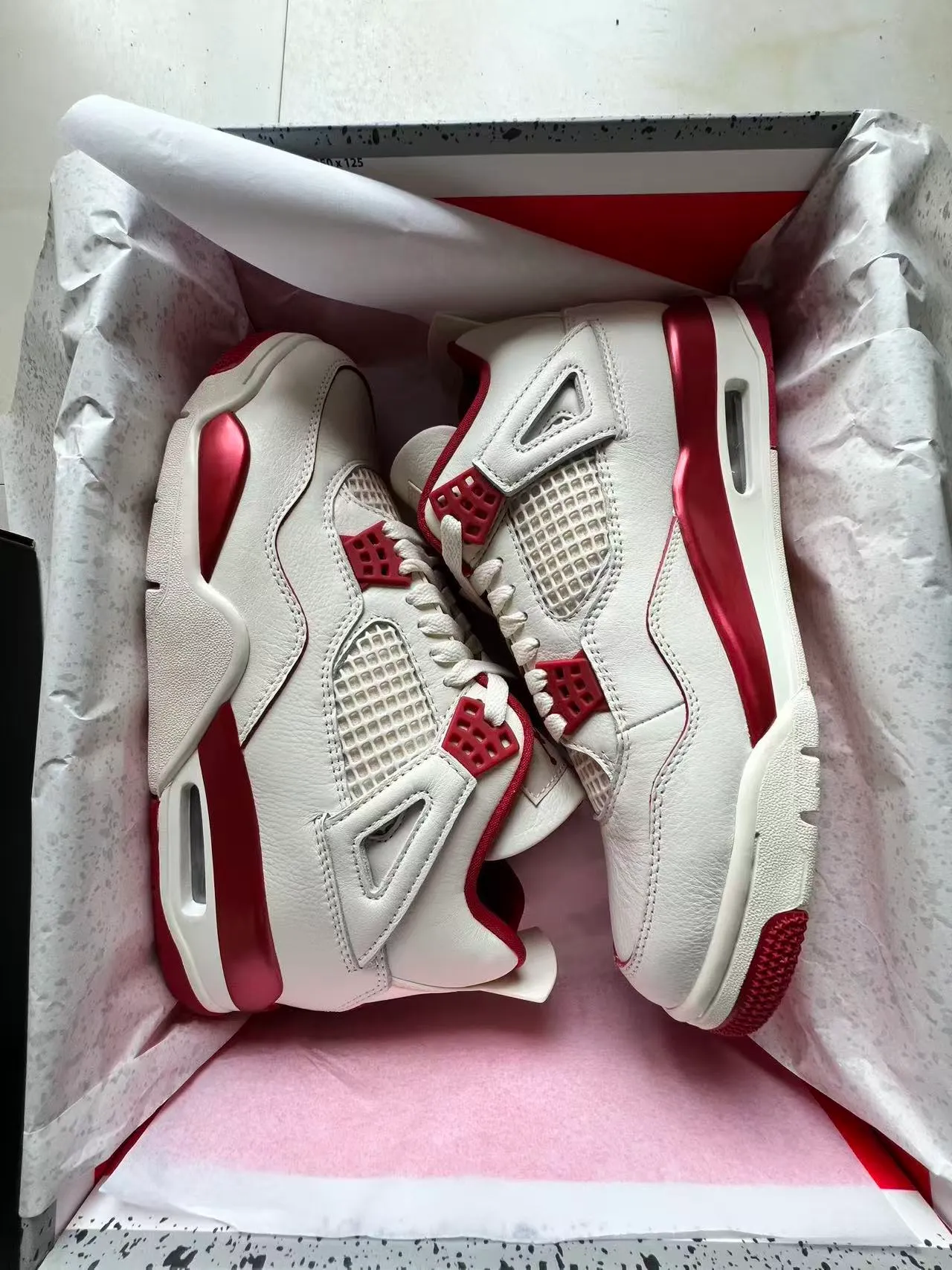 Air Jordan 4 Off-White Red Basketball Shoes 9