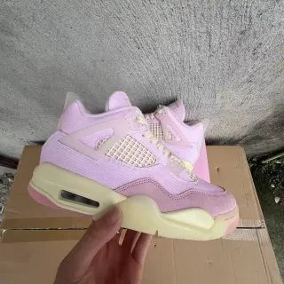 Air Jordan 4 Pink and Cream Lifestyle Sneakers
