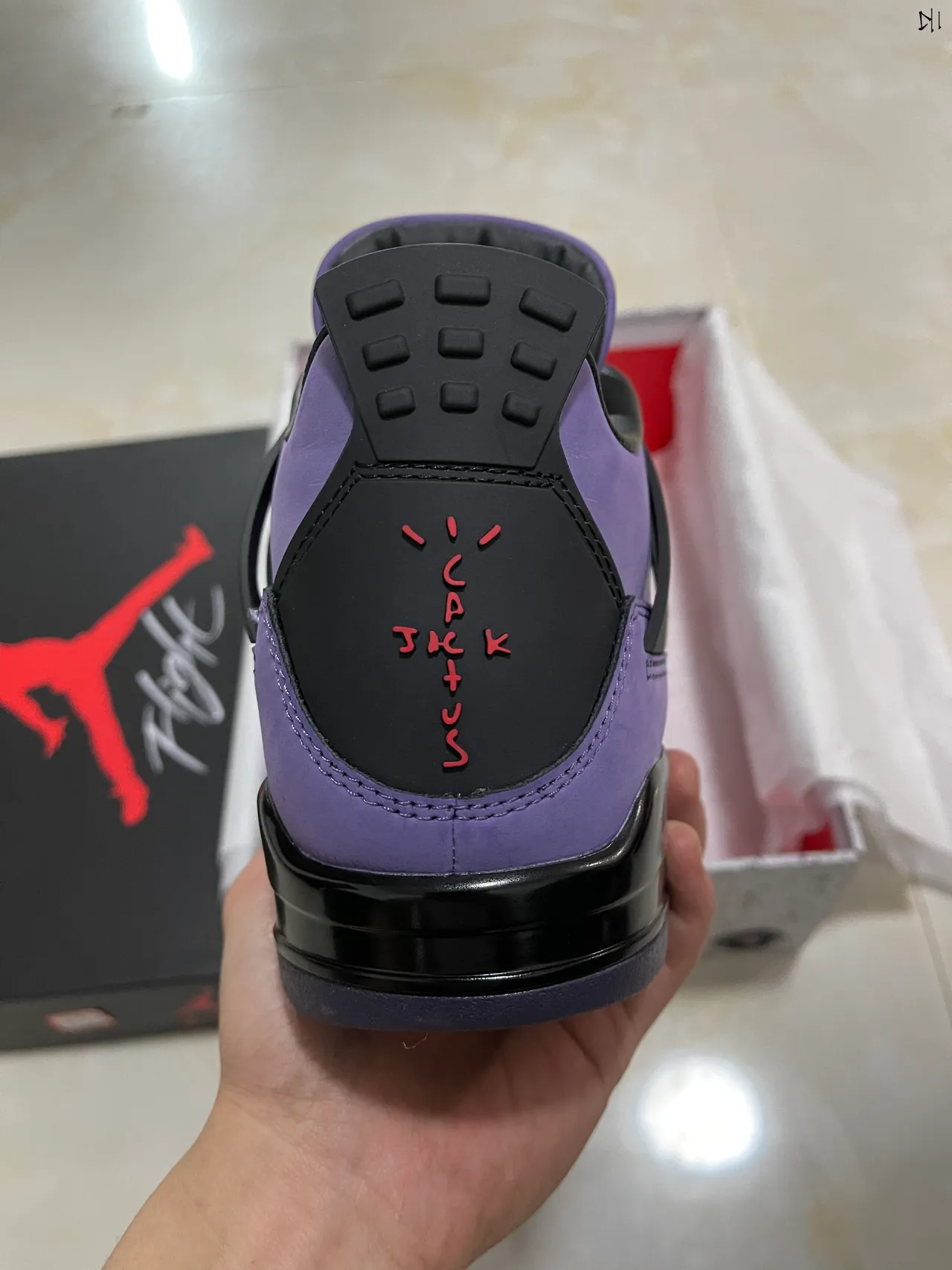 Air Jordan 4 Purple Suede High-Top Basketball Shoes 6
