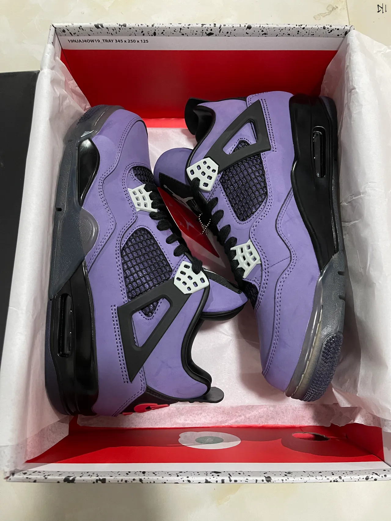 Air Jordan 4 Purple Suede High-Top Basketball Shoes 7