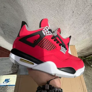 Air Jordan 4 Red Black White Basketball Shoes
