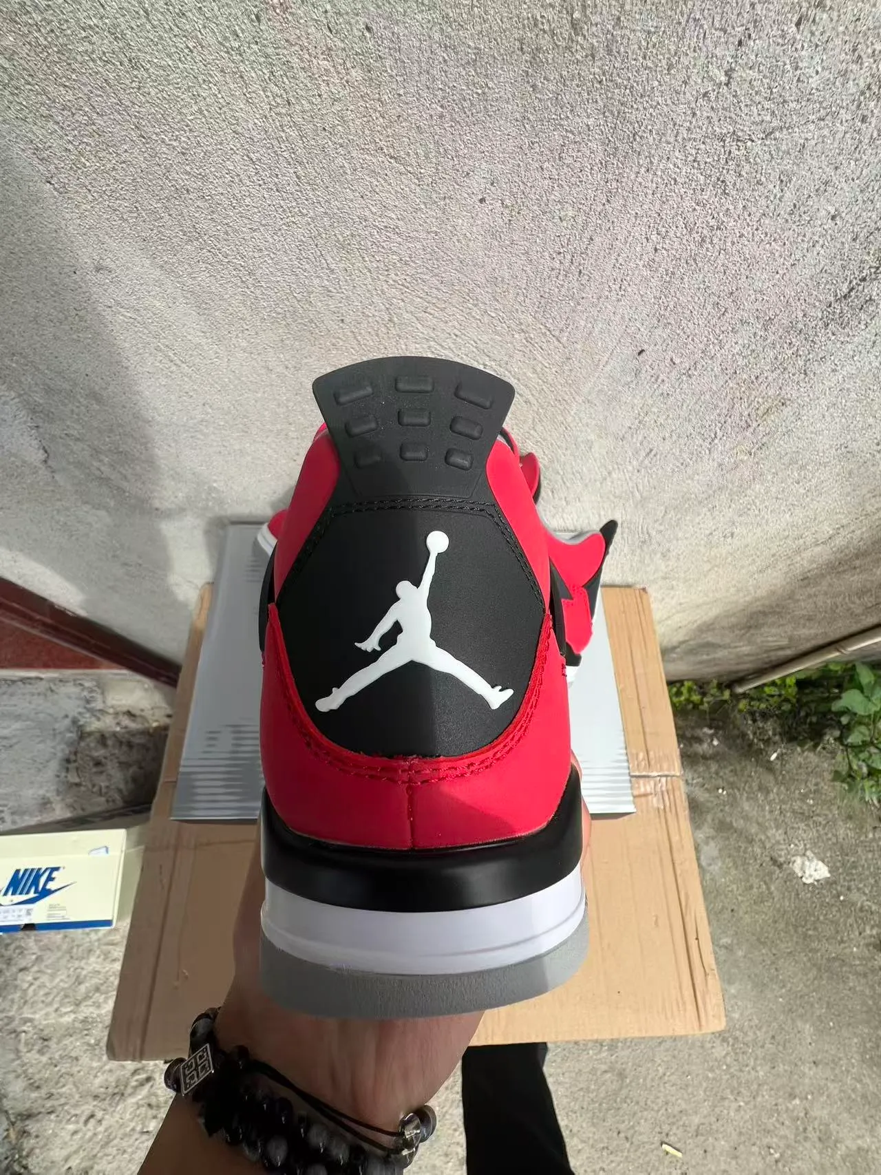 Air Jordan 4 Red Black White Basketball Shoes 8