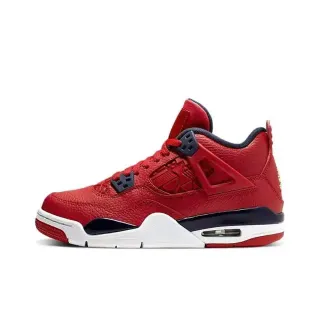 Air Jordan 4 Vermelho Marinho Branco Tênis de Basquete