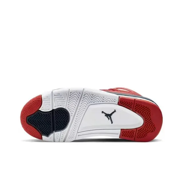 Air Jordan 4 Vermelho Marinho Branco Tênis de Basquete 2