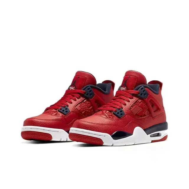 Air Jordan 4 Vermelho Marinho Branco Tênis de Basquete 5