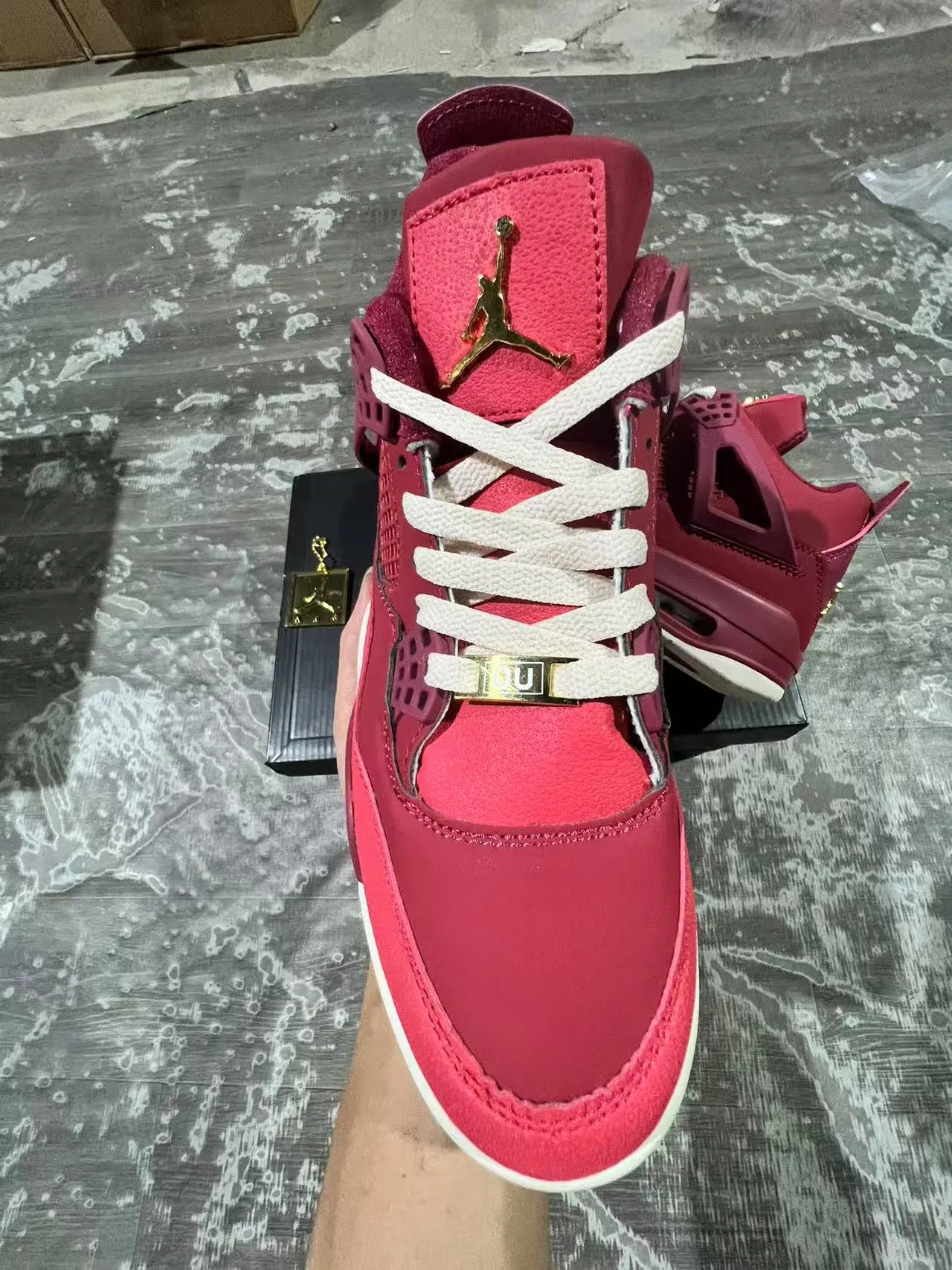 Air Jordan 4 Retro Deep Pink Basketball Shoes 3