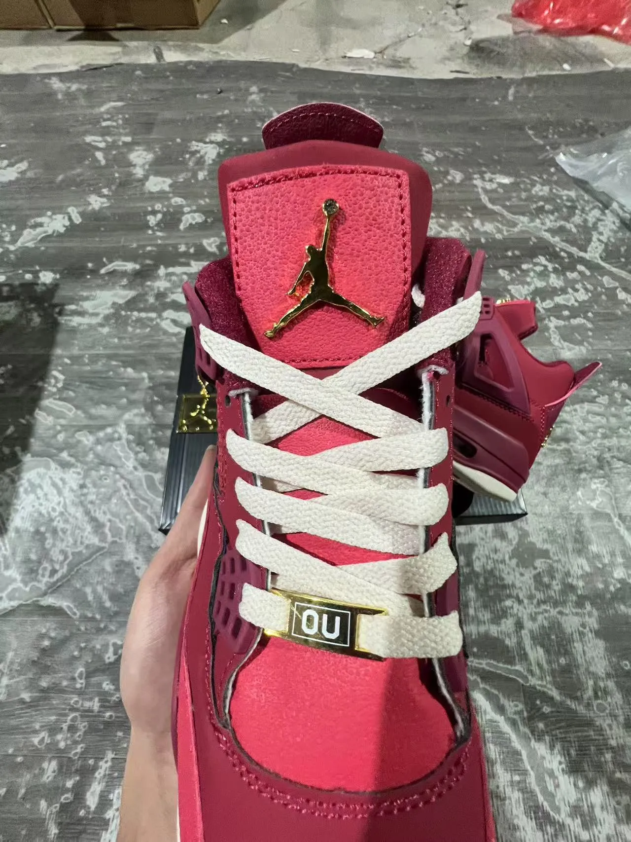 Air Jordan 4 Retro Deep Pink Basketball Shoes 4