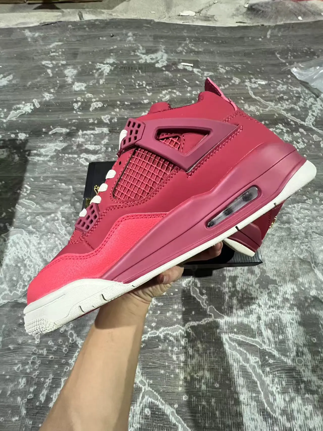 Air Jordan 4 Retro Deep Pink Basketball Shoes 5