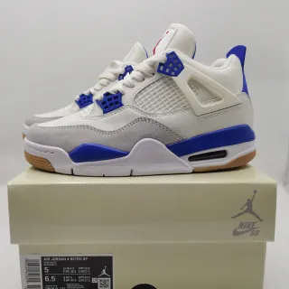Air Jordan 4 Retro SP White Blue Basketball Shoes