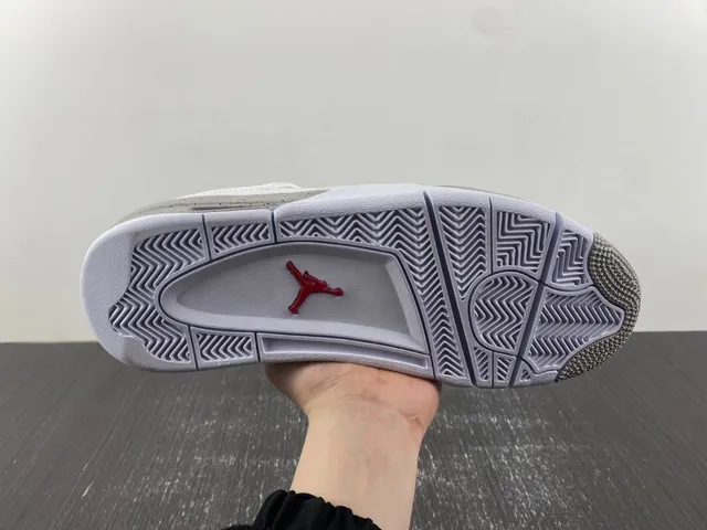 Air Jordan 4 White Gray Red Basketball Shoes 17