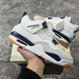 Air Jordan 4 White Navy Gum Zapatillas de Baloncesto