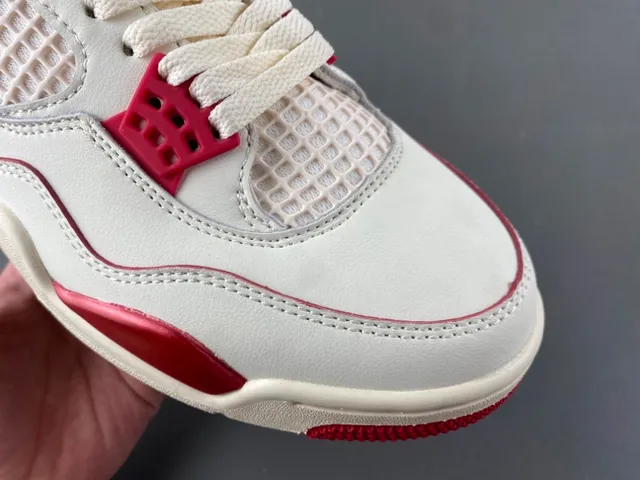 Air Jordan 4 White Red Basketball Shoes 2