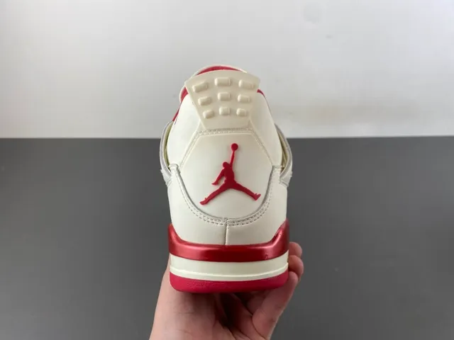 Air Jordan 4 White Red Basketball Shoes 4