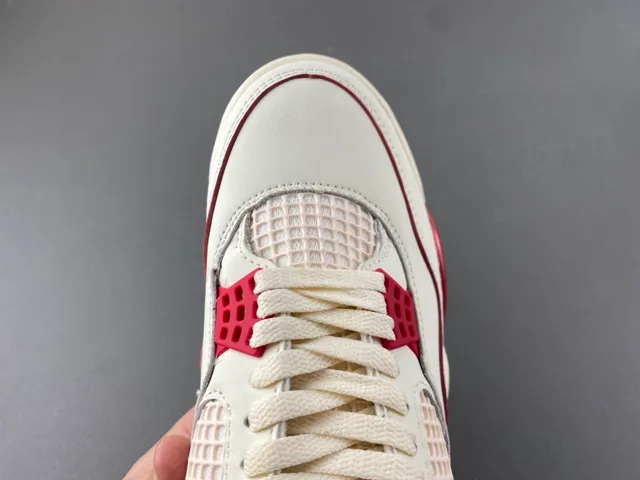 Air Jordan 4 White Red Basketball Shoes 5